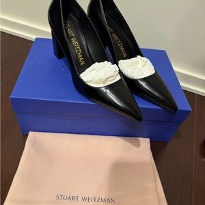 Stuart Weitzman Women’s Black Leather Heels Brand New